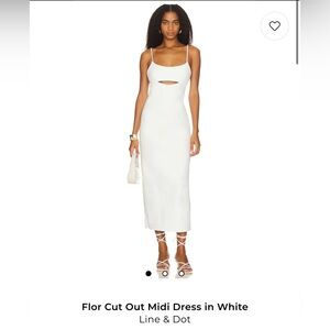 Flor Line and Dot Midi Dress from Revolve / small
